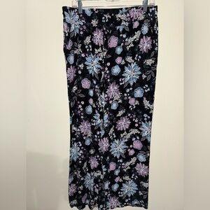 🎄LOFT-wide leg floral pants